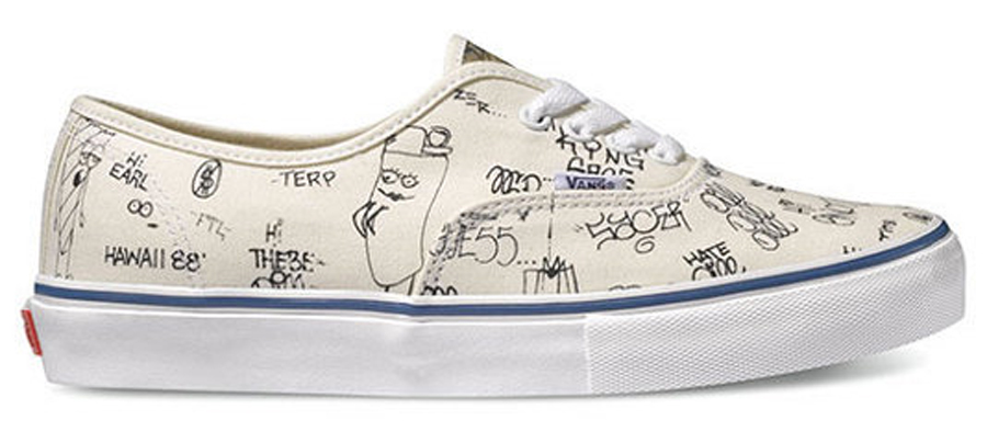 white vans with drawings